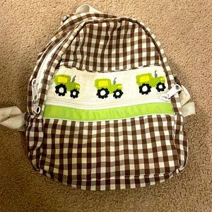 Smocked Tractor Bookbag